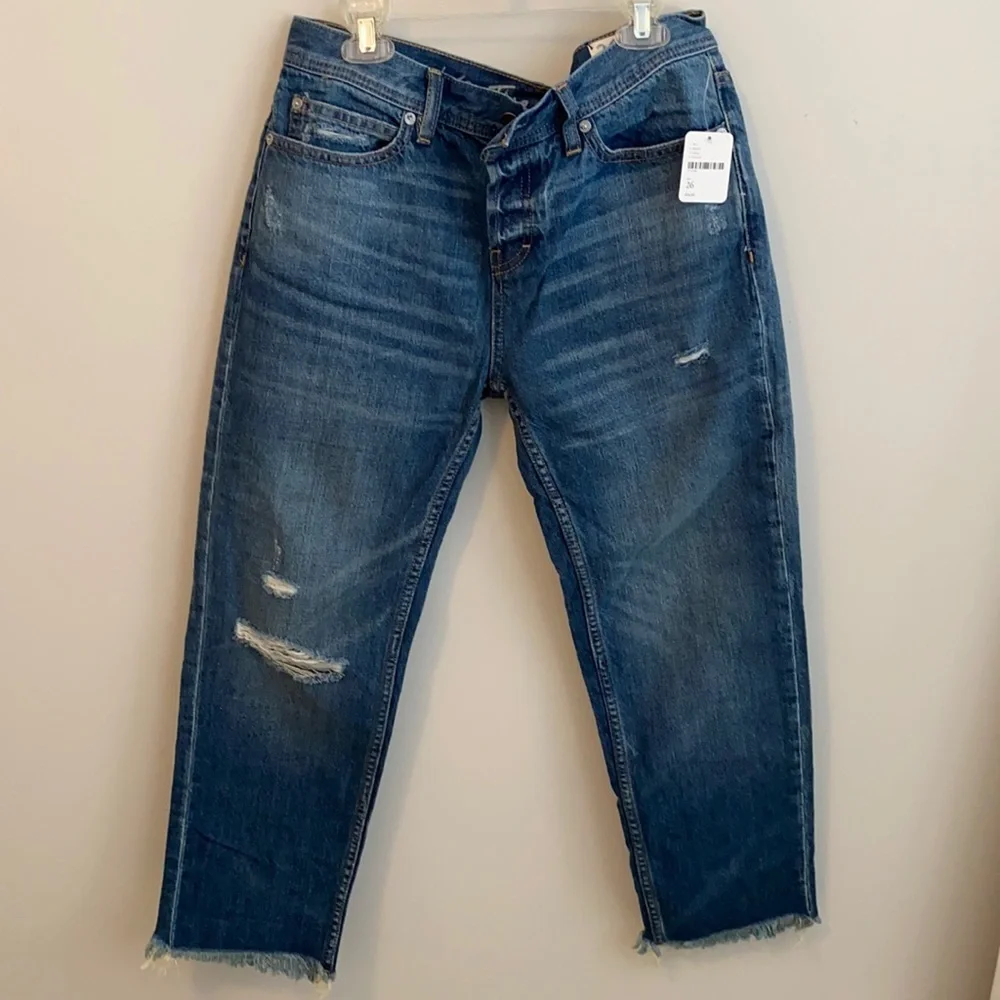 We The Free Regular Low Rise Button Fly Distressed Jeans